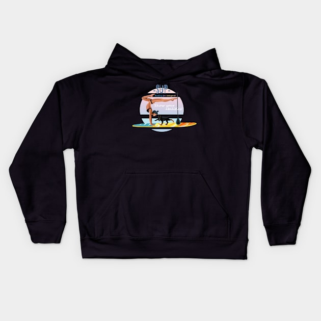 Sup / Surfing Kids Hoodie by Oksana